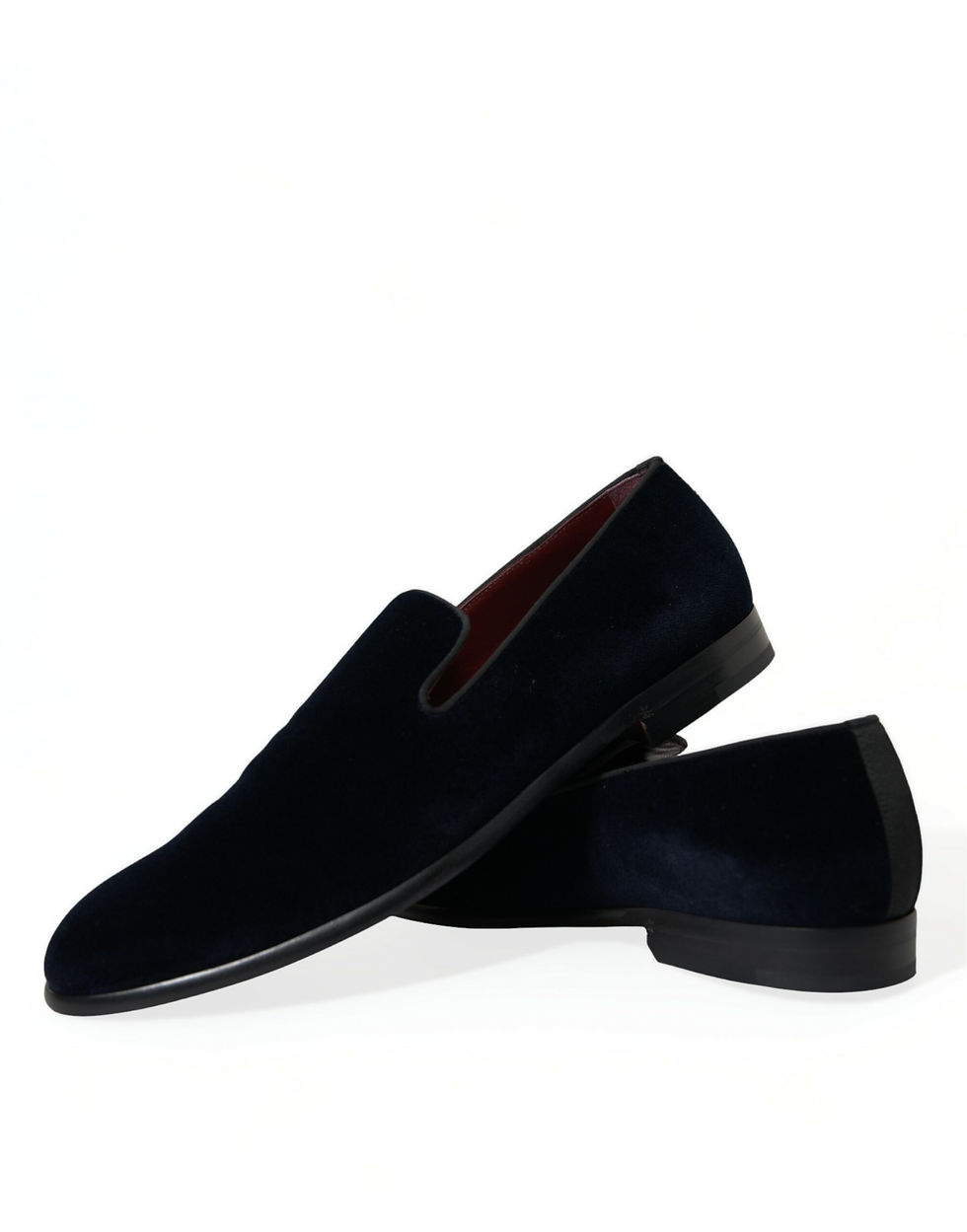 Thumbnail: Dolce & Gabbana Black Velvet Loafers Formal Dress Shoes