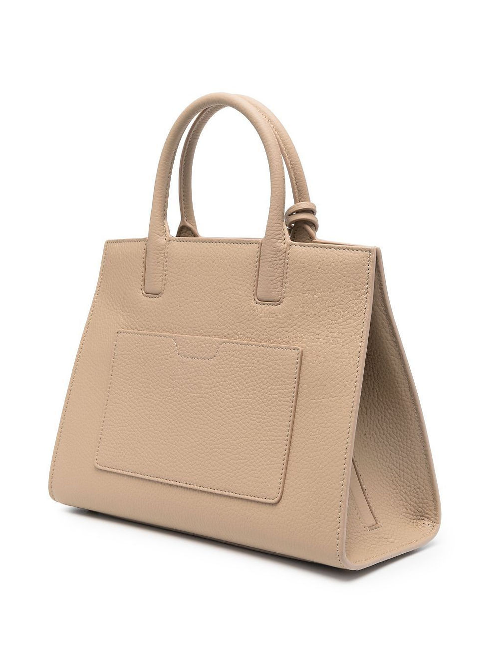 Thumbnail: Burberry Elegant Beige Calf Leather Handbag