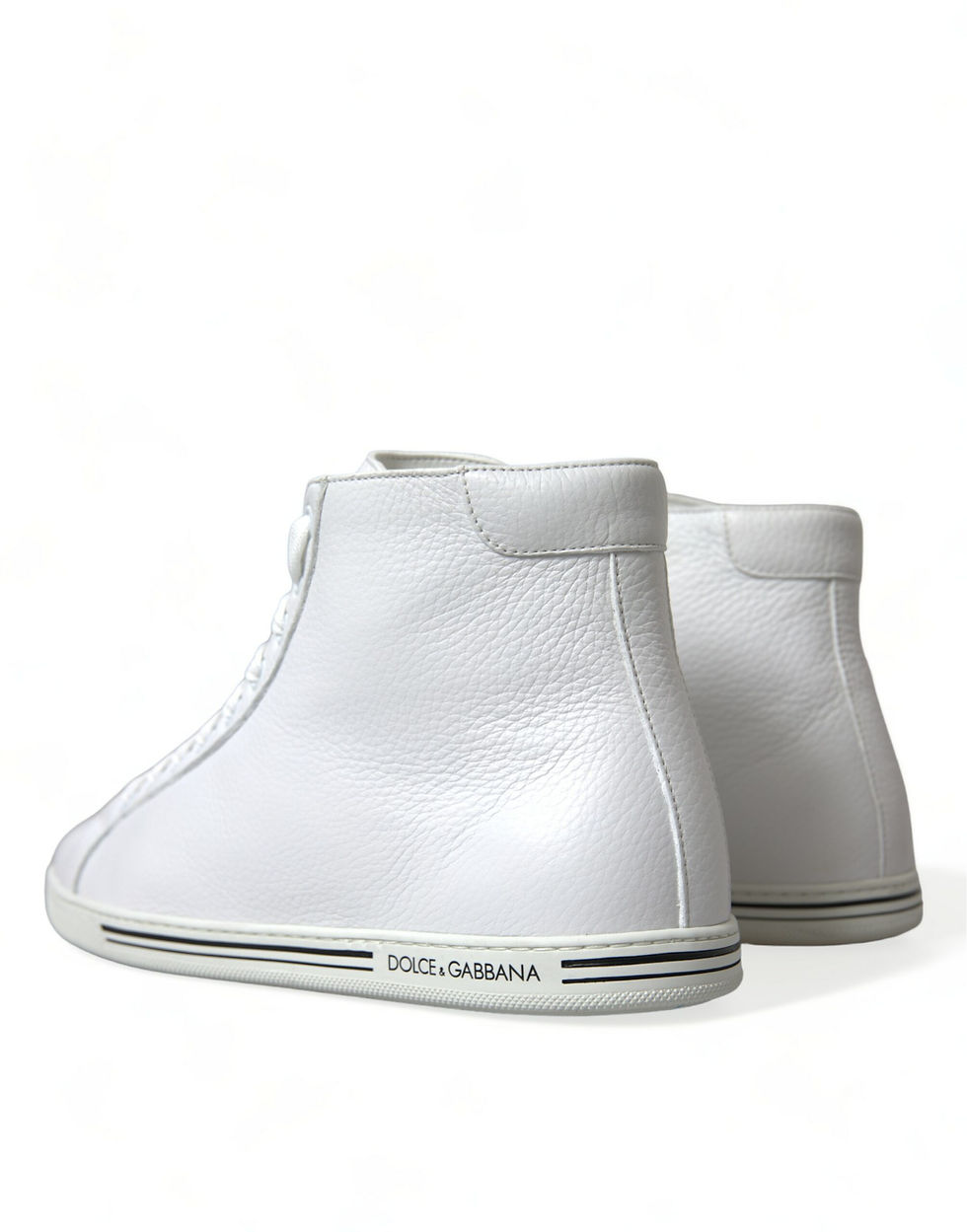 Thumbnail: Dolce & Gabbana White Saint Tropez High Top Men Sneakers Shoes