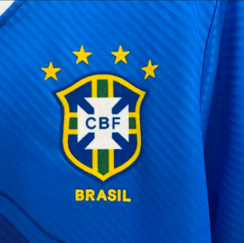 Miniatura: Camisa Retrô Seleção Brasileira Reserva 1994 Masculina - Azul