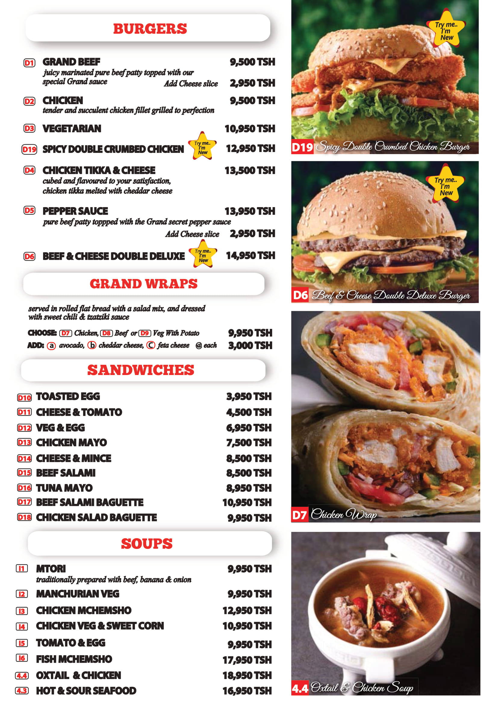 Grand RestaurantMENUMulticuisine