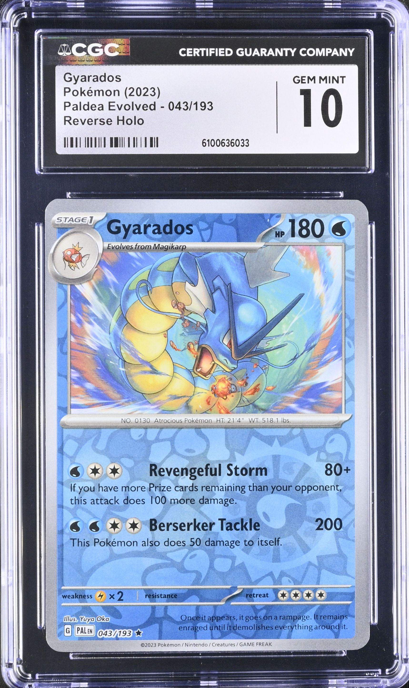 Gyarados Paldea Evolved (2023) CGC - 10