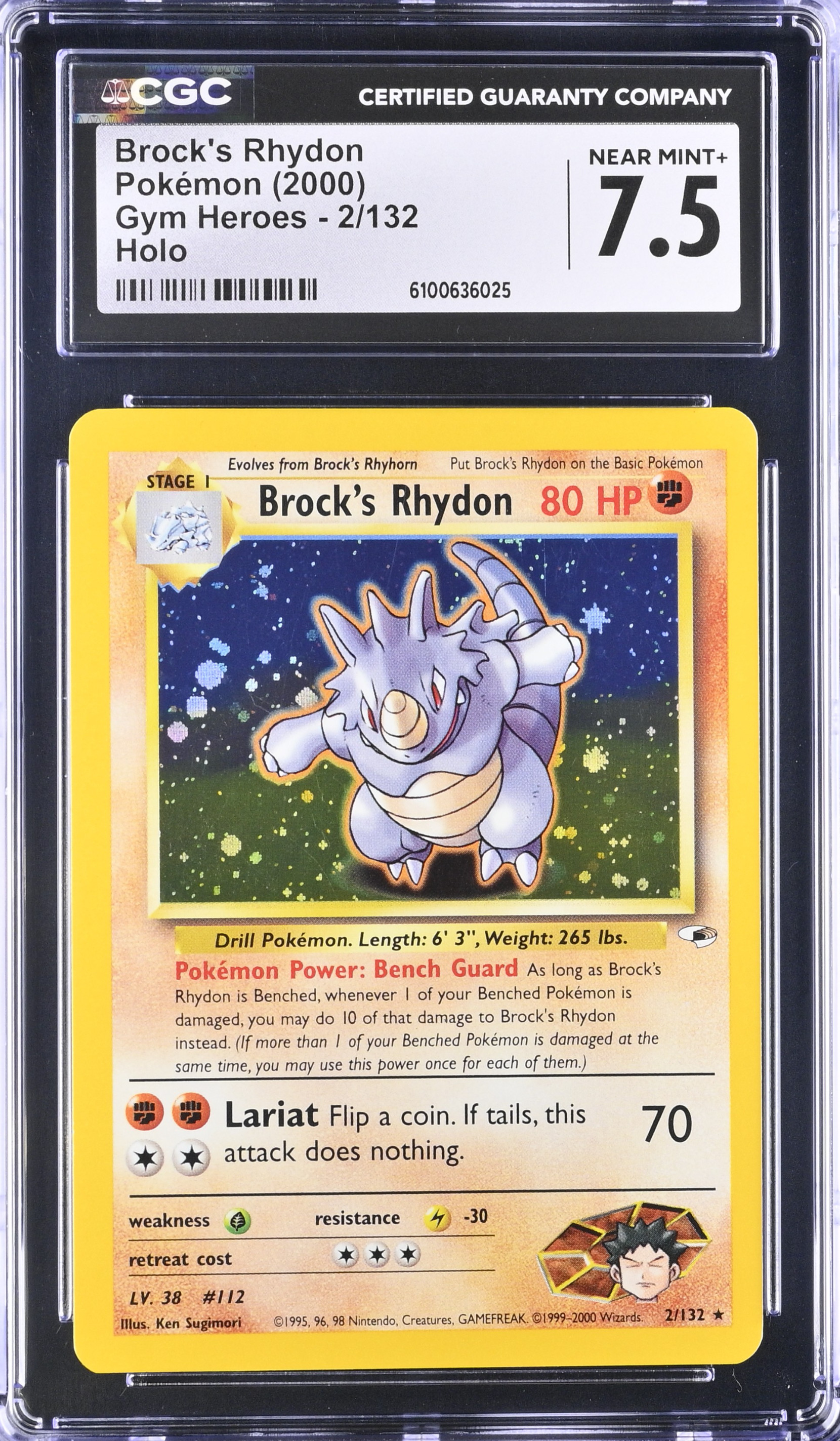Brock's Rhydon Gym Hereos (2000) CGC - 7.5