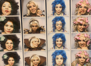 Photobooth with wigs
