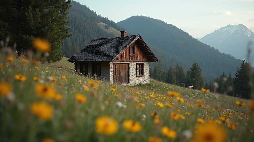 Eye-level view of a traditional Bulgarian house in Razlog