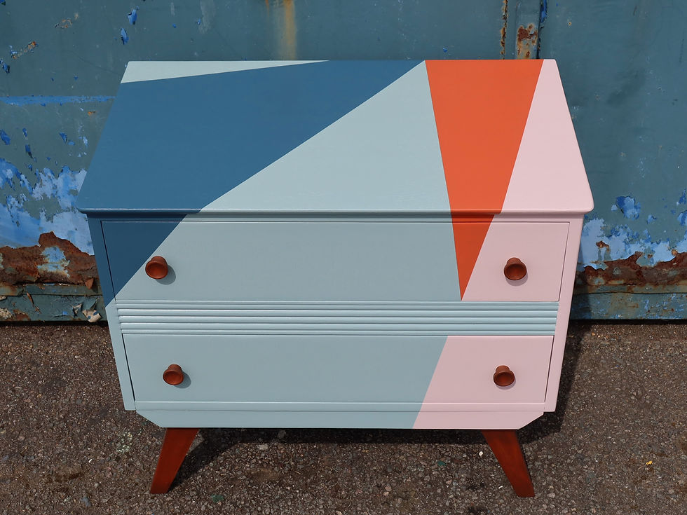 Thumbnail: Mid-Century Two Drawer Chest of Drawers