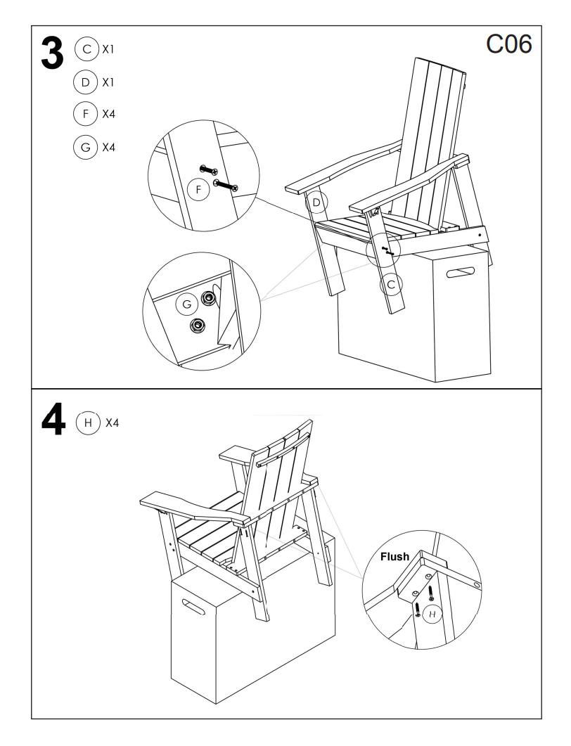 Thumbnail: Modern Adirondack Chair: Slate Grey
