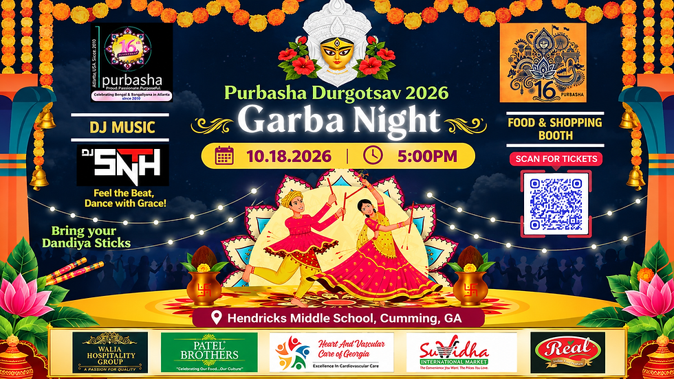 Vibrant Garba Night Festival Poster