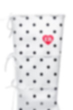Thumbnail: White Polka Dot Strapped Ballet Boots