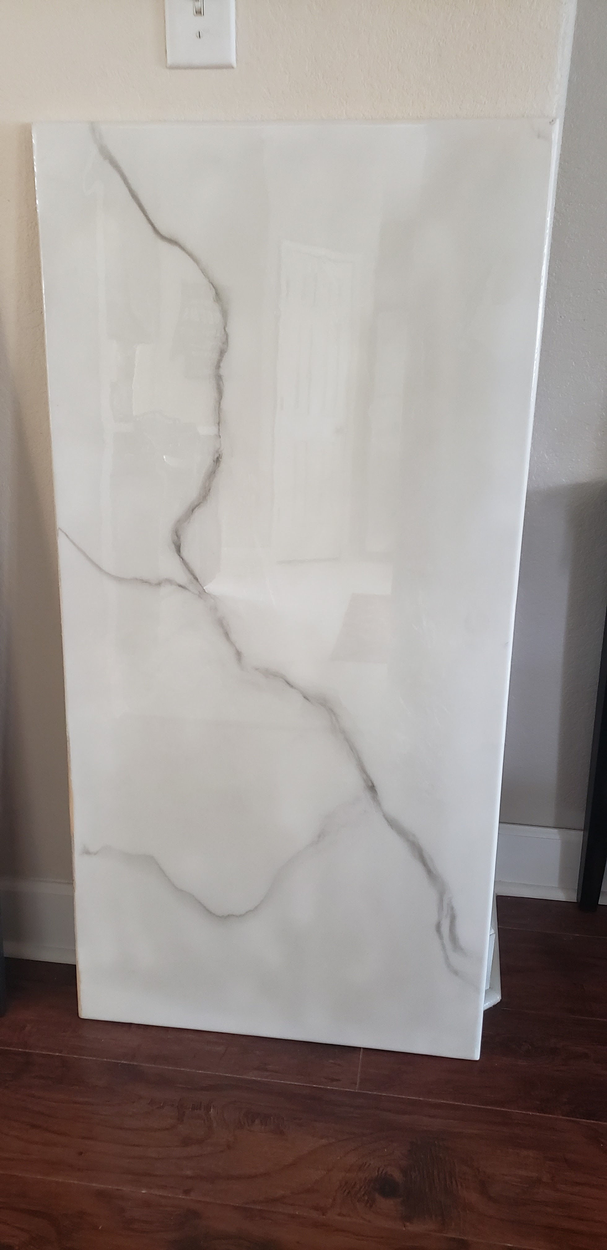 4 Ft. Polyaspartic Bath Vanity Slab w/Backsplash