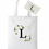 Thumbnail: Initial Tote Bag with Zipper Pouch A-M