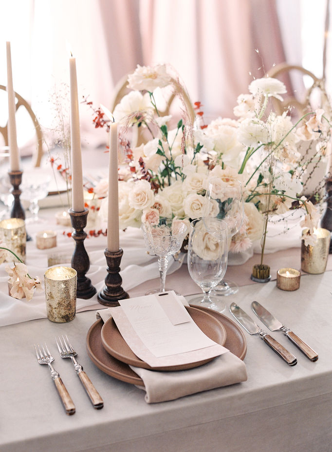 blush wedding flower inspiration