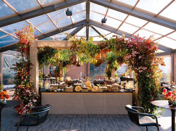 mandap for fall wedding