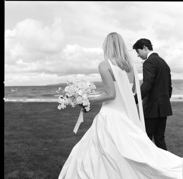 Bay Harbor bride and groom photo on Lake Michigan
