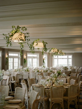 greenery installation for wedding venue tent sagamores