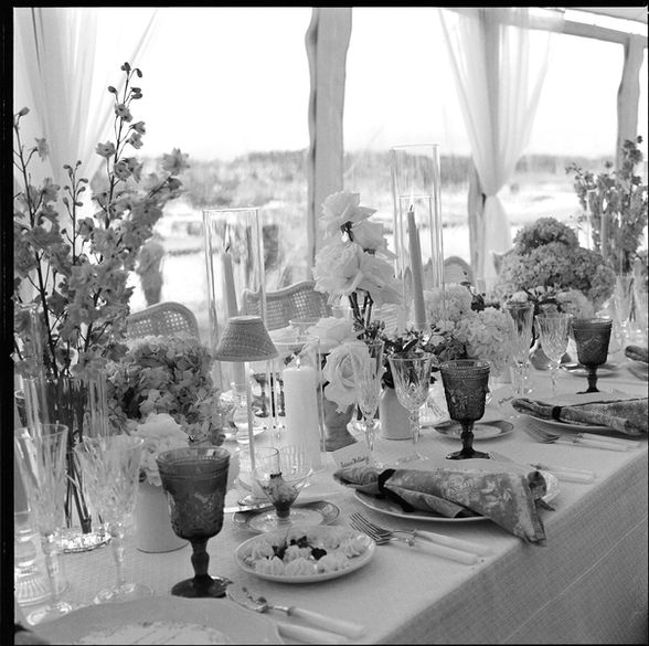 bud vases photograph in black and white