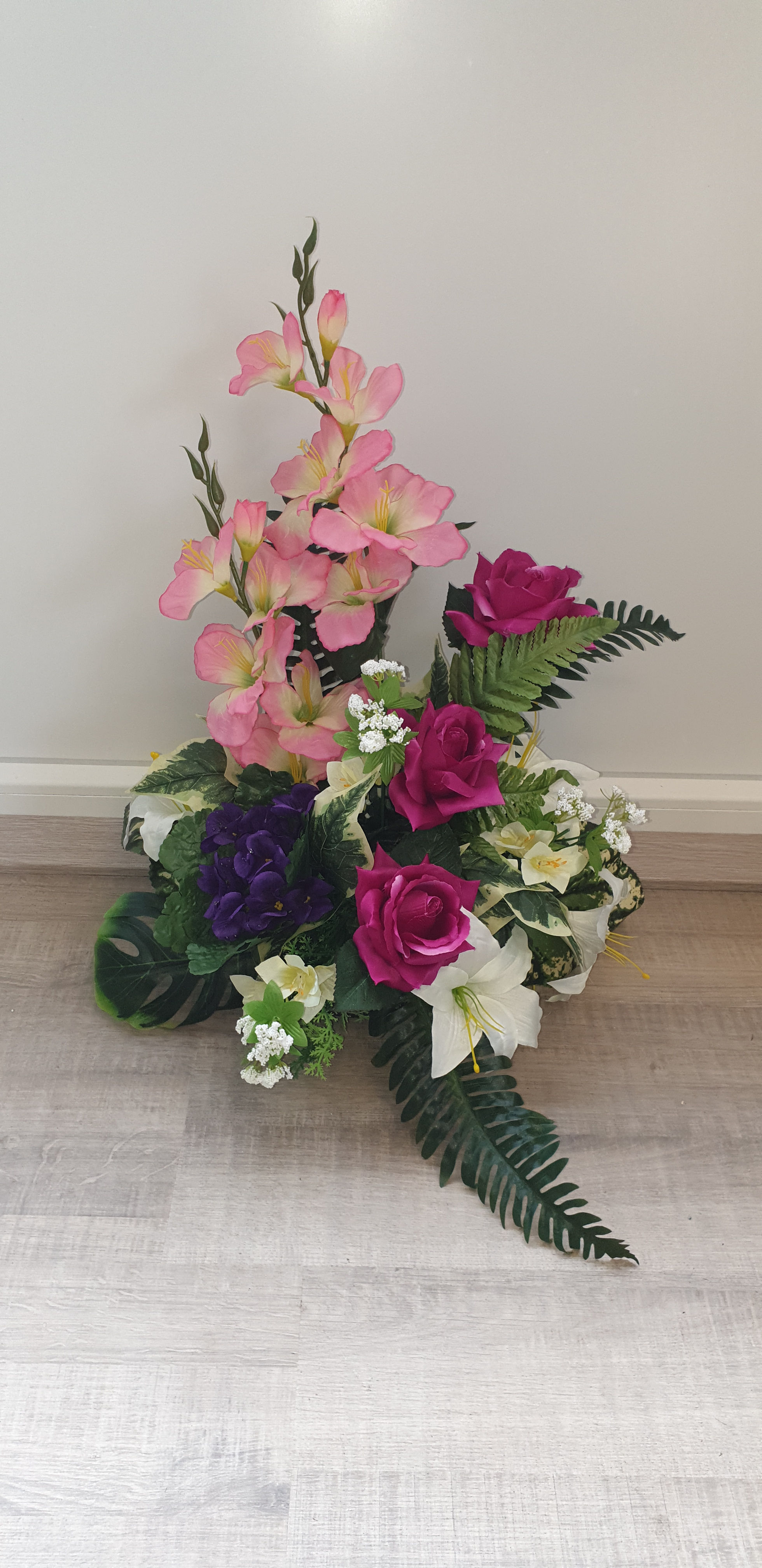 Pied de tombe Rose / Blanc / Saumon (PT005)