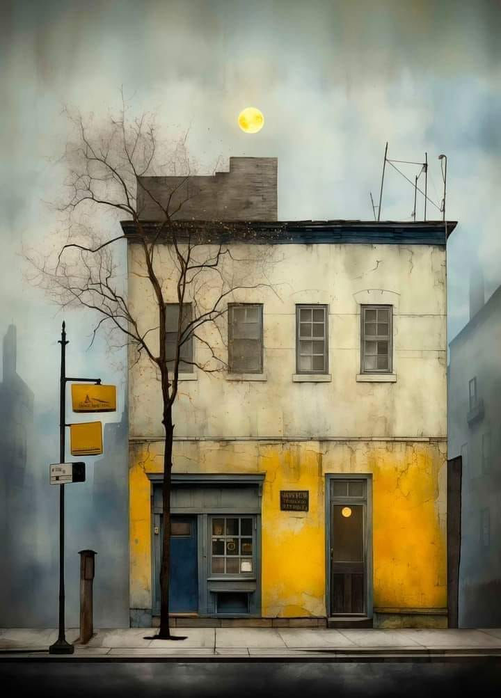 photography, contemporary art, house in the fog