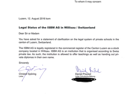 We Are Allowed by the Swiss Board of Education and Culture – What This Means for Our Students and Partners