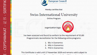 ✅ Swiss International University (SIU) obtiene acreditación del ECLBS: un paso estratégico hacia el reconocimiento global de calidad académica