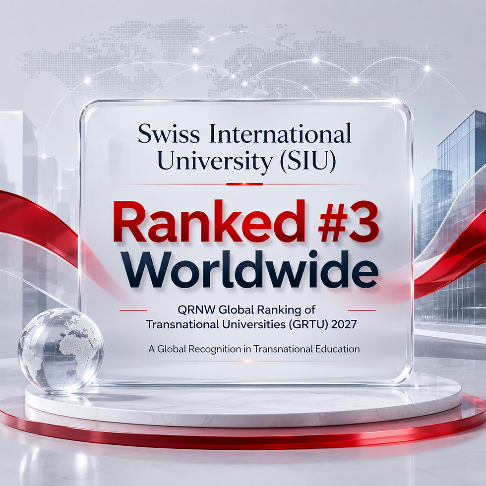 Swiss International University (SIU) Ranked #3 Worldwide in QRNW Global Ranking of Transnational Universities 2027