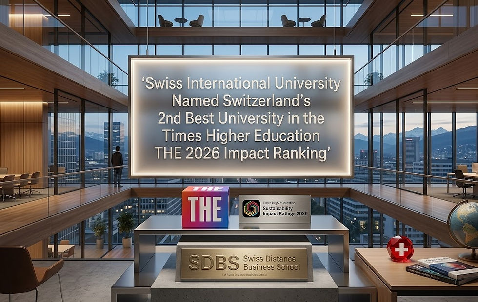 Swiss International University Secures Position as Switzerland’s Second Best in 2026 Impact Rankings