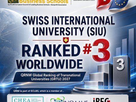 瑞士国际大学在2027年QRNW全球跨国大学排名中位列世界第三