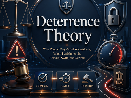 Deterrence Theory: Explaining Why People May Avoid Wrongdoing When Punishment Is Certain, Swift, and Serious