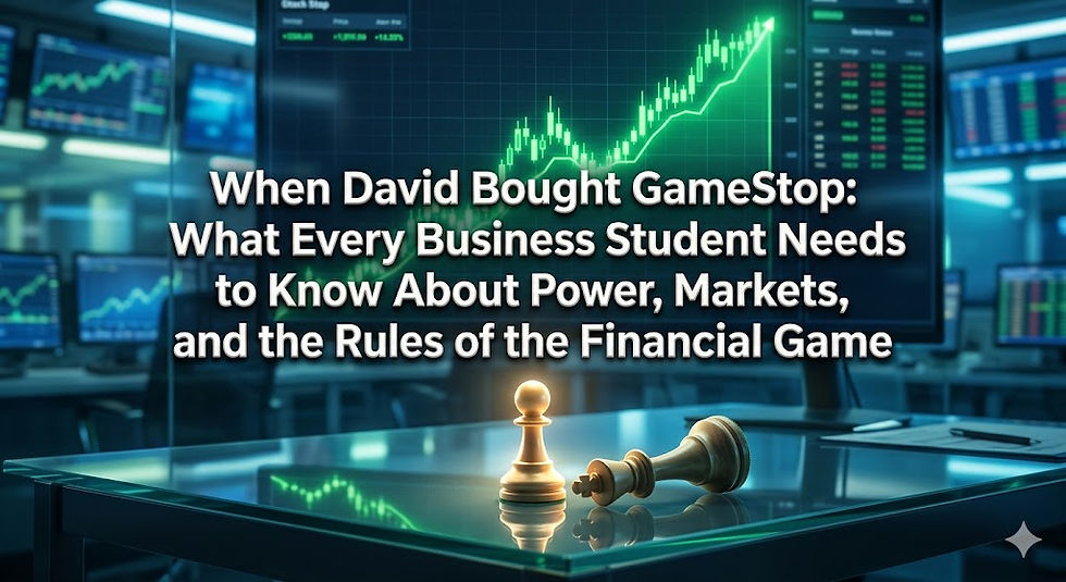 When David Bought GameStop: What Every Business Student Needs to Know About Power, Markets, and the Rules of the Financial Game