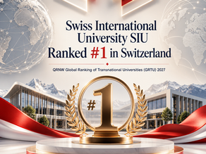 Swiss International University SIU Ranked #1 in Switzerland in the QRNW Global Ranking of Transnational Universities 2027