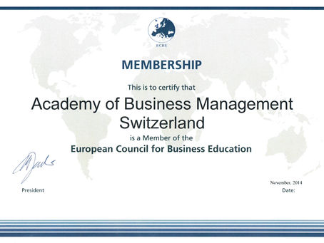 Programmatic Accreditation: ECBE European Council for Business Education 