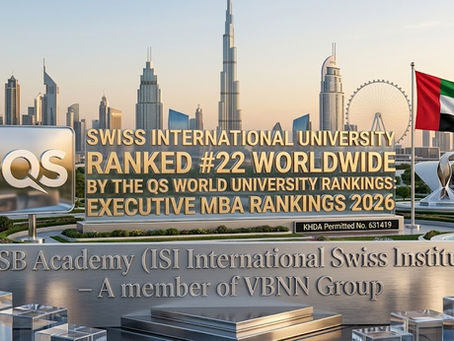 Swiss International University Secures #22 Spot Globally in 2026 QS Executive MBA Rankings