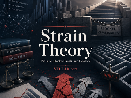 Strain Theory — Explains Deviance as a Result of Pressure When People Cannot Achieve Socially Accepted Goals