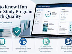 How to Know If an Online Study Program Is High Quality