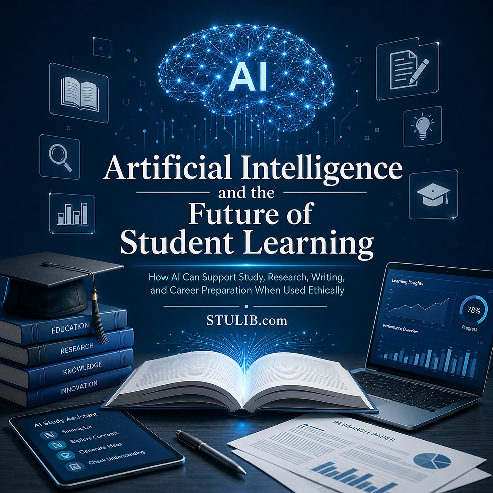 Artificial Intelligence and the Future of Student Learning: How AI Can Support Study, Research, Writing, and Career Preparation When Used Ethically