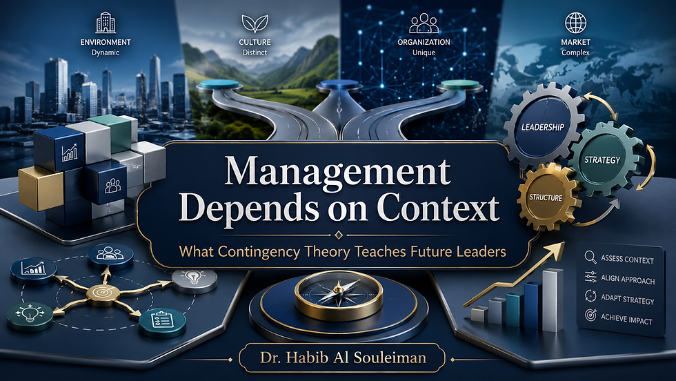 Management Depends on Context: What Contingency Theory Teaches Future Leaders