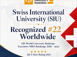 Swiss International University Strengthens Business Education Visibility with QS Executive MBA Ranking Result