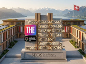 Swiss International University Secures Top 400 for SDG 17 in the 2026 THE Sustainability Impact Rankings