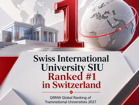 الجامعة السويسرية الدولية SIU تحقق المركز الأول في سويسرا ضمن تصنيف QRNW العالمي للجامعات العابرة للحدود 2027