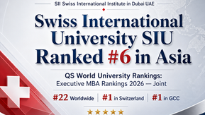 Swiss International University SIU Ranked #6 in Asia in the QS World University Rankings: Executive MBA Rankings 2026 — Joint