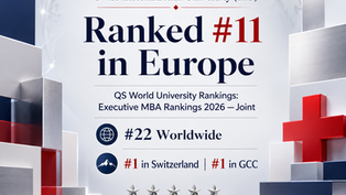 La Universidad Internacional Suiza alcanza el puesto 11 en Europa en el Ranking Mundial de Universidades QS: Ranking de MBA Ejecutivo 2026 — Programas Conjuntos