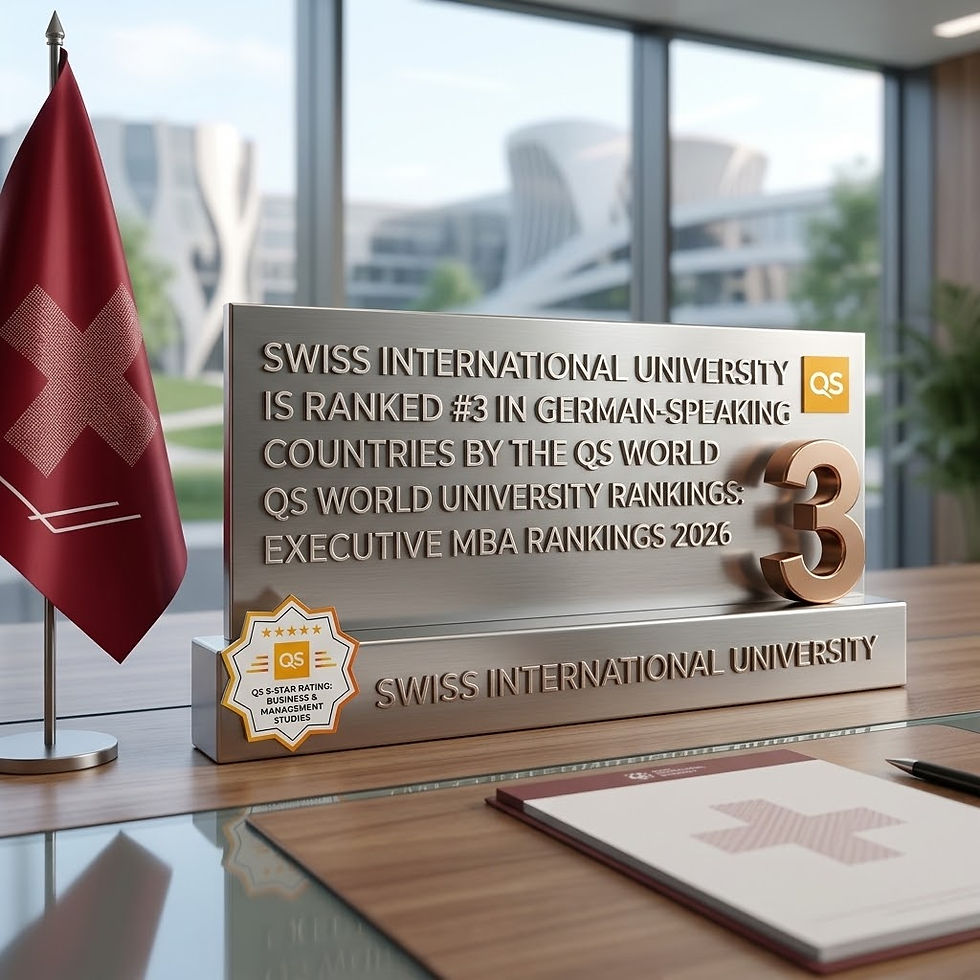 Swiss International University Recognized Among Top 3 EMBA Providers by QS Rankings 2026