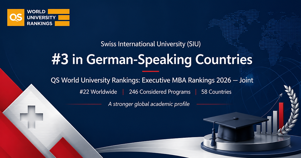 الجامعة السويسرية الدولية تحتل المركز الثالث في الدول الناطقة بالألمانية ضمن تصنيفات كيو إس العالمية للجامعات: تصنيف ماجستير إدارة الأعمال التنفيذي المشترك 2026