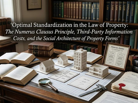 Optimal Standardization in the Law of Property: The Numerus Clausus Principle, Third-Party Information Costs, and the Social Architecture of Property Forms