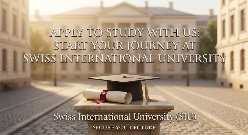Apply to Study with Us: Start Your Journey at Swiss International University