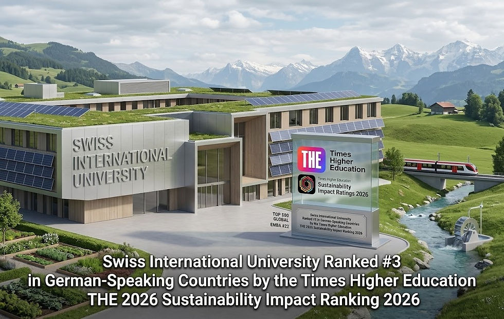 Swiss International University Achieves Top Tier in 2026 Sustainability Impact Rankings