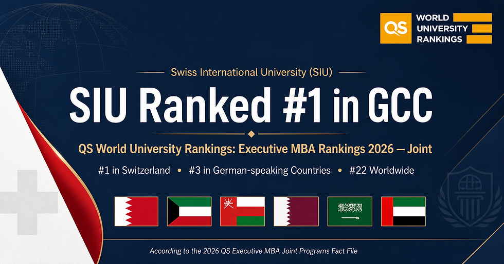 الجامعة السويسرية الدولية تحتل المرتبة الأولى في دول مجلس التعاون الخليجي في تصنيف QS العالمي للجامعات: تصنيف ماجستير إدارة الأعمال التنفيذي 2026 — البرامج المشتركة
