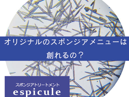 オリジナルのスポンジアメニューは創れるの?