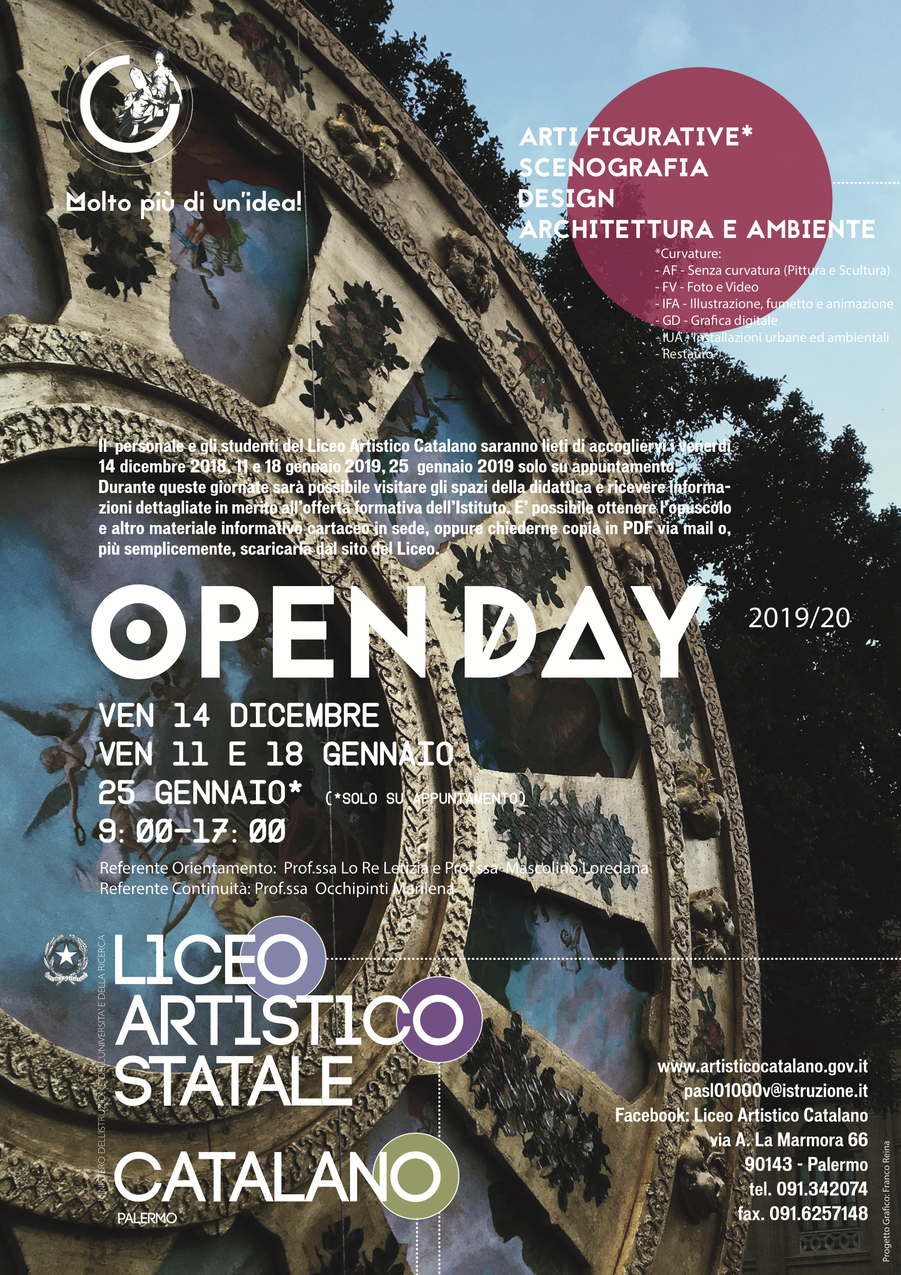 OPEN DAY ISCRIZIONI PER 201920 Liceo Artistico Statale Catalano