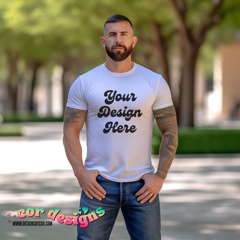 Short Sleeve Mock-Up | Men's Mock-Up | Digital Download